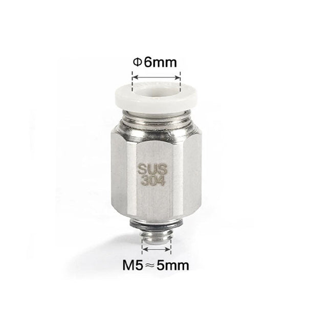 Airtac PC: Male connector--One-touch fittings(stainless steel) - PC6M5-S