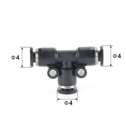 Airtac PE: Push Lock Fitting. Union Tee - PE4D