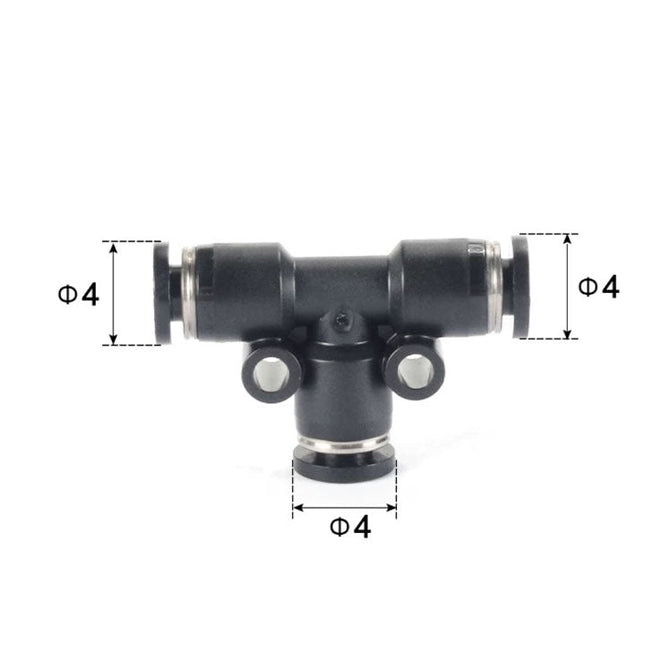 Airtac PE: Push Lock Fitting. Union Tee - PE4D