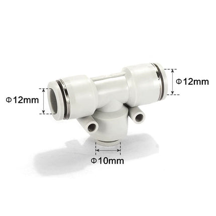 Airtac PEG: Push Lock Fitting. Different Diameter Tee - PEG12-10