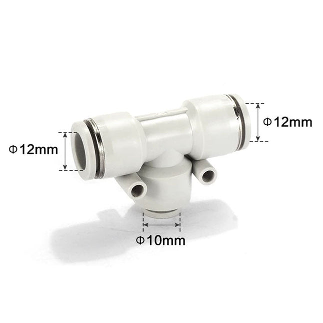 Airtac PEG: Push Lock Fitting. Different Diameter Tee - PEG12-10D