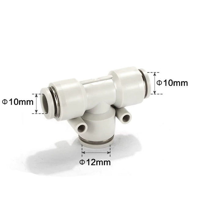 Airtac PEW: Push Lock Fitting. Different Diameter Tee - PEW12-10