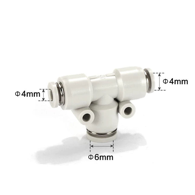 Airtac PEW: Push Lock Fitting. Different Diameter Tee - PEW6-4