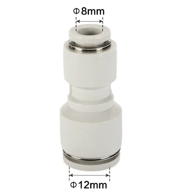 Airtac PG: Push Lock Fitting. Different Diameter Straight - PG12-8D