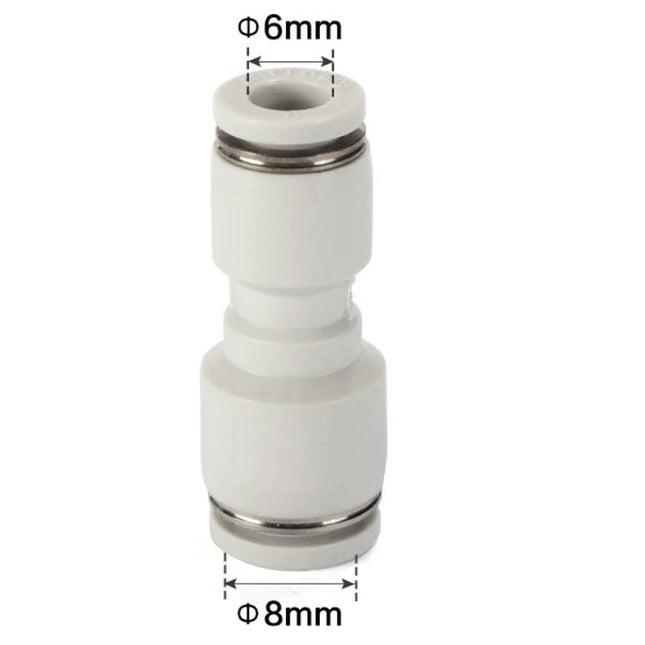 Airtac PG: Push Lock Fitting. Different Diameter Straight - PG8-6