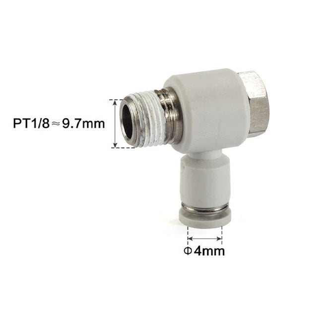 Airtac PH: Push Lock Fitting. Universal Male Elbow - PH401D