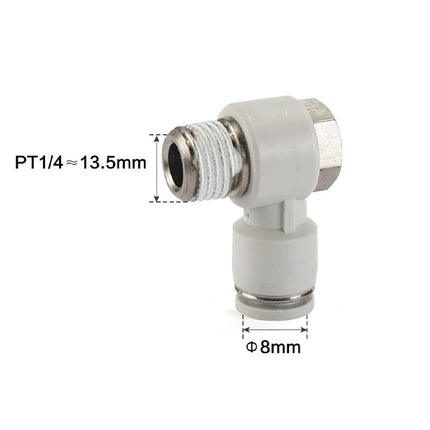 Airtac PH: Push Lock Fitting. Universal Male Elbow - PH802D