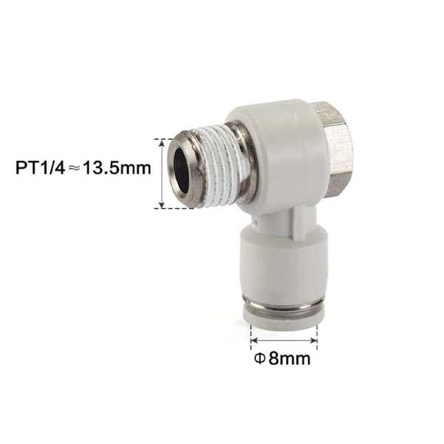 Airtac PH: Push Lock Fitting. Universal Male Elbow - PH802D