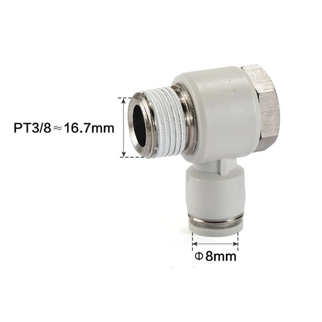Airtac PH: Push Lock Fitting. Universal Male Elbow - PH803D