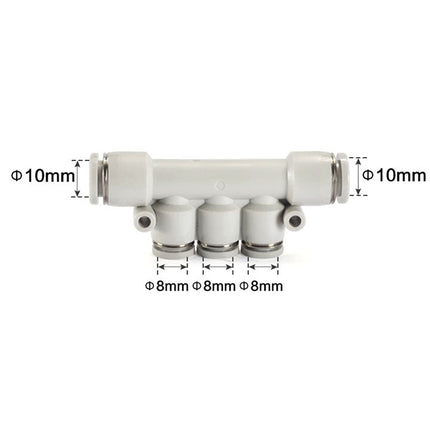Airtac PKG: Push Lock Fitting. Reducer Triple Branch Union - PKG10-8