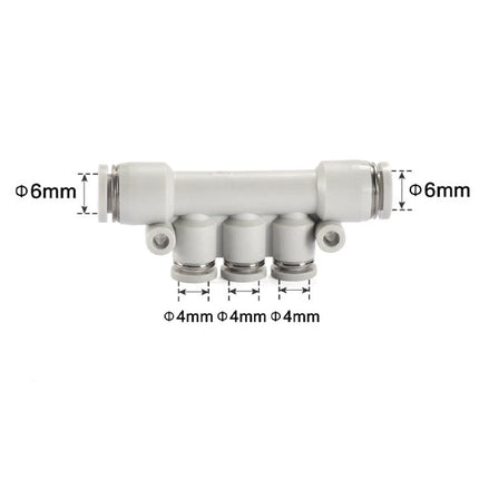 Airtac PKG: Push Lock Fitting. Reducer Triple Branch Union - PKG6-4