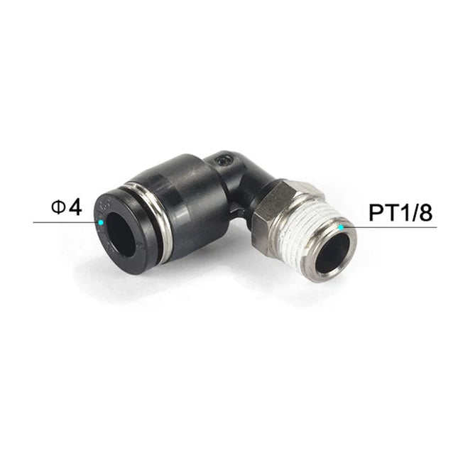Airtac PL: Male elbow--One-touch fittings Black  - PL401D-M