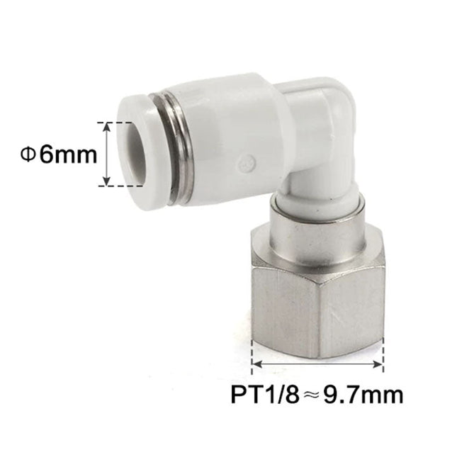 Airtac PLF: Push Lock Fitting. Female Elbow - PLF601D