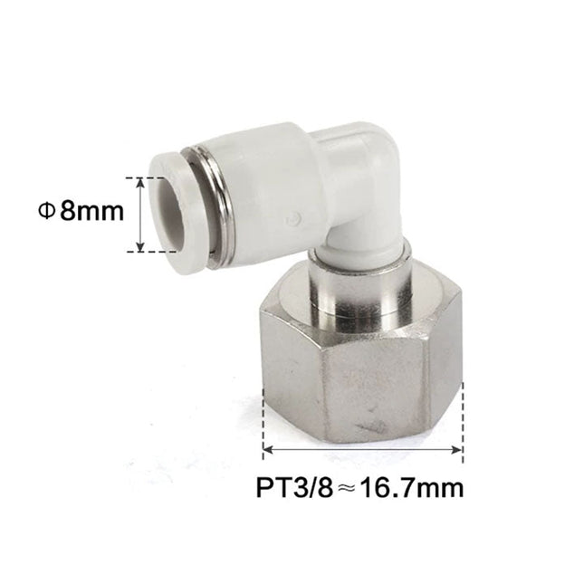 Airtac PLF: Push Lock Fitting. Female Elbow - PLF803D