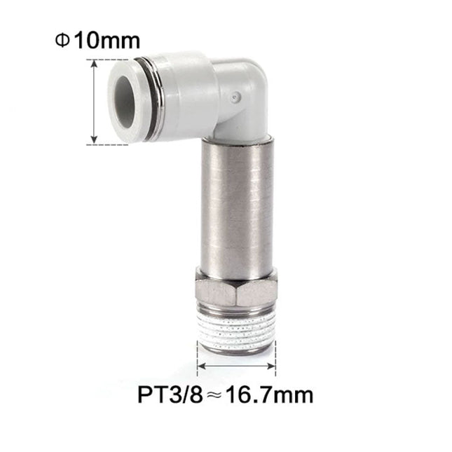 Airtac PLL: Push Lock Fitting. Extended Male Elbow - PLL1003