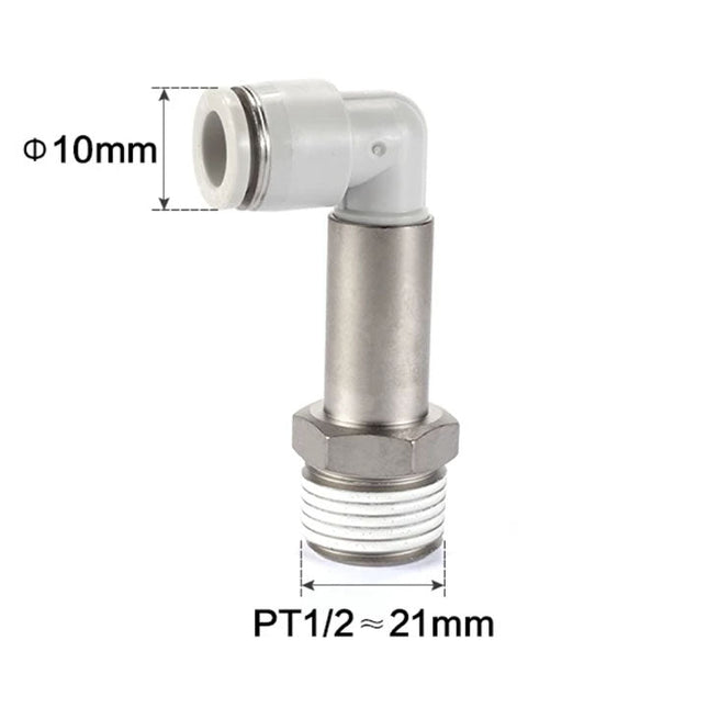 Airtac PLL: Push Lock Fitting. Extended Male Elbow - PLL1004
