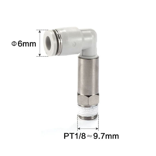 Airtac PLL: Push Lock Fitting. Extended Male Elbow - PLL601