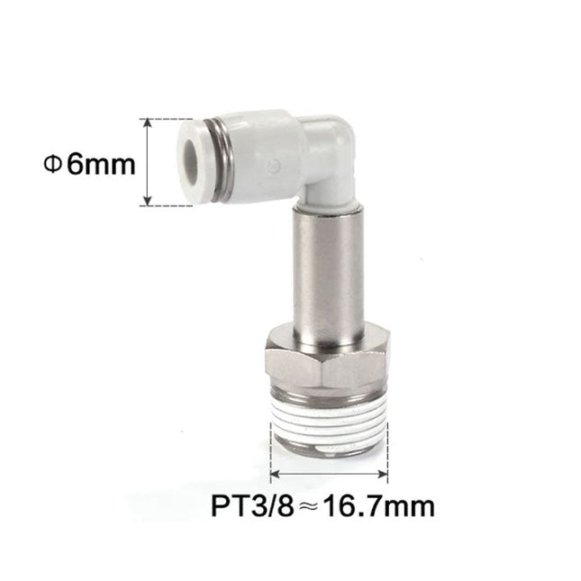 Airtac PLL: Push Lock Fitting. Extended Male Elbow - PLL603