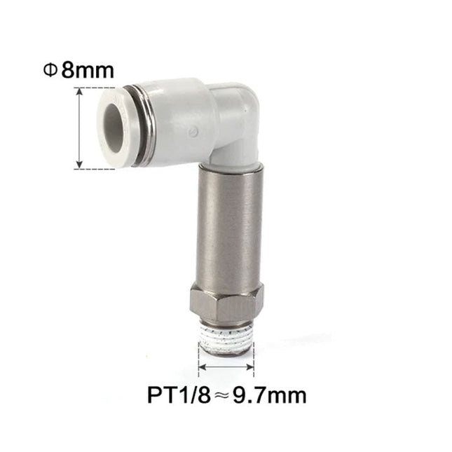 Airtac PLL: Push Lock Fitting. Extended Male Elbow - PLL801