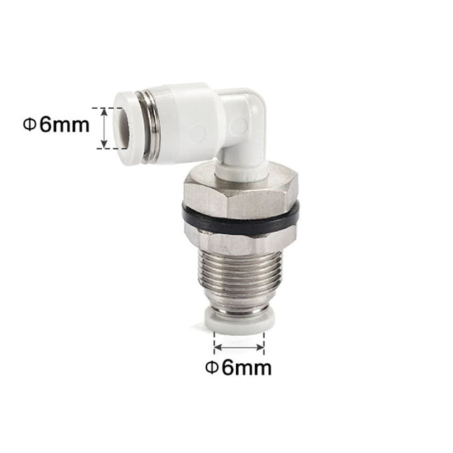 Airtac PLM: Push Lock Fitting. Bulkhead Male Elbow - PLM6