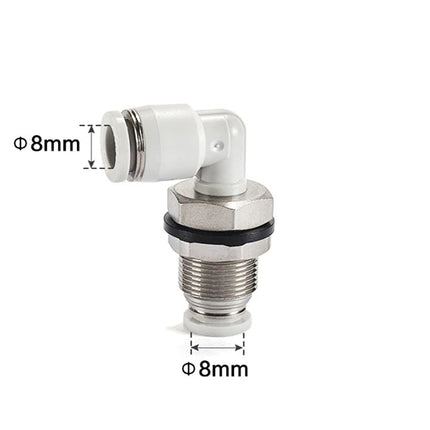 Airtac PLM: Push Lock Fitting. Bulkhead Male Elbow - PLM8D