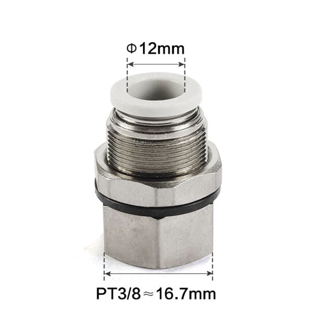 Airtac PMF: Push Lock Fitting. Bulkhead Connector - PMF1203D