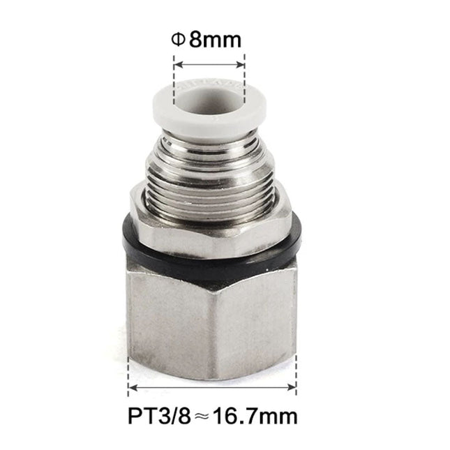 Airtac PMF: Push Lock Fitting. Bulkhead Connector - PMF803D