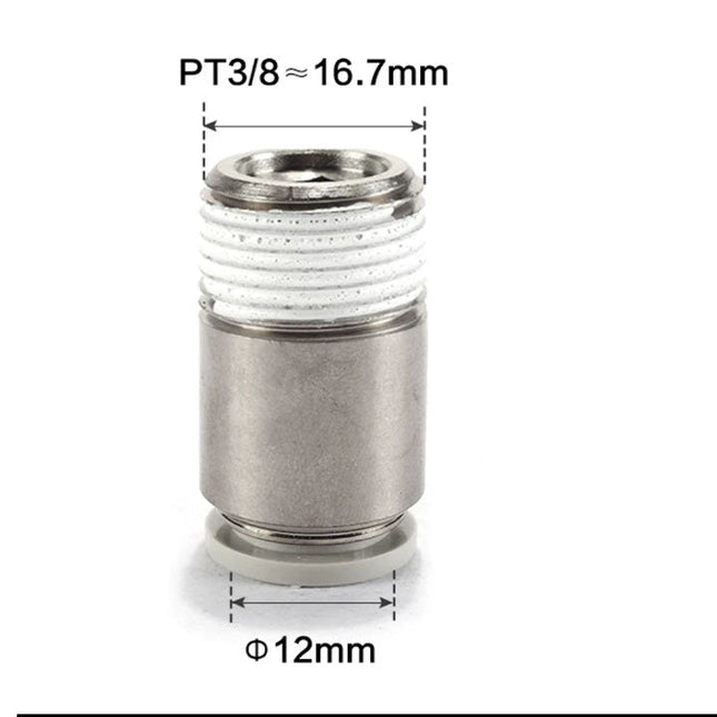 Airtac POC: Male connector--One-touch fittings(stainless steel) - POC1203-S