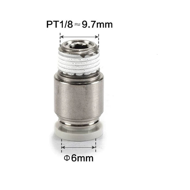 Airtac POC: Male connector--One-touch fittings(stainless steel) - POC601-S
