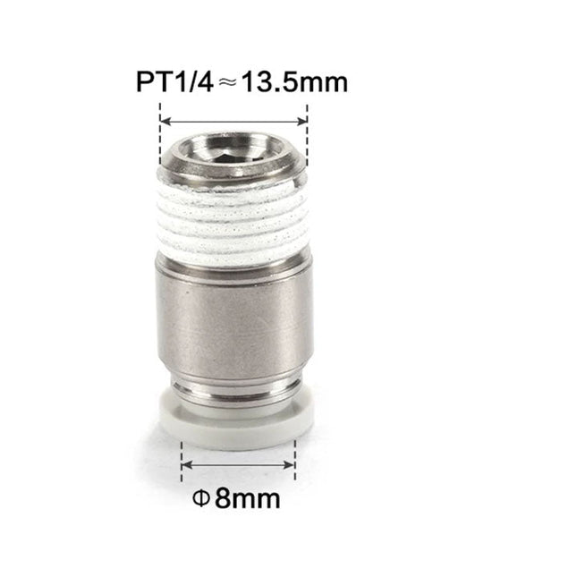Airtac POC: Male connector--One-touch fittings(stainless steel) - POC802-S