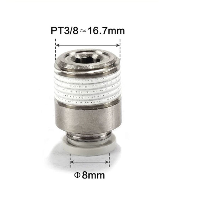 Airtac POC: Male connector--One-touch fittings(stainless steel) - POC803-S