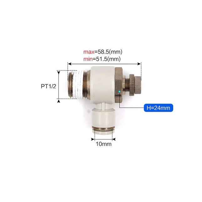 Airtac PSL: Accessories-speed controllers(stainless steel)  - PSL1004A-S