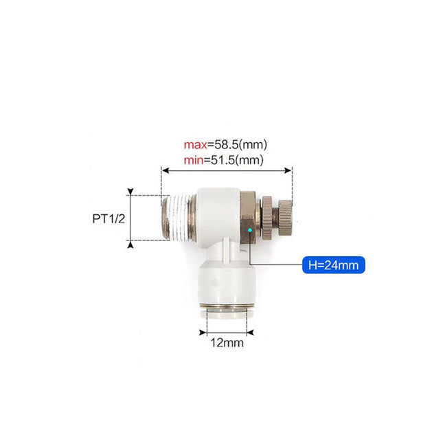 Airtac PSL: Accessories-speed controllers(stainless steel)  - PSL1204A-S