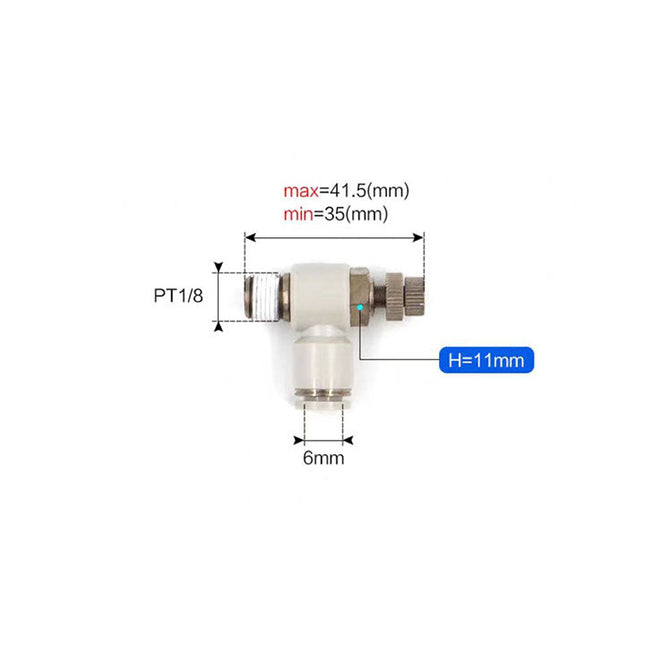Airtac PSL: Accessories-speed controllers(stainless steel)  - PSL601A-S