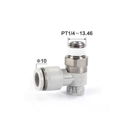 Airtac: Stainless Steel Push-Lock Type Flow Control Valve - PTL1002A-S