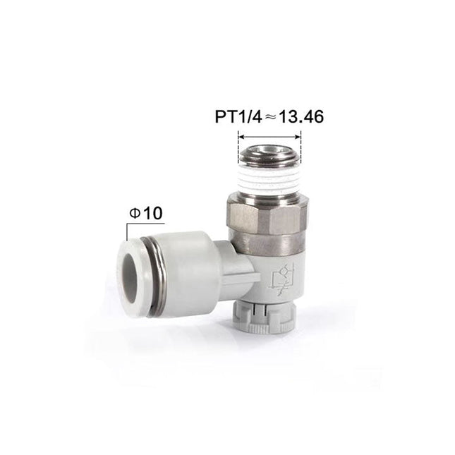 Airtac: Stainless Steel Push-Lock Type Flow Control Valve - PTL1002A-S