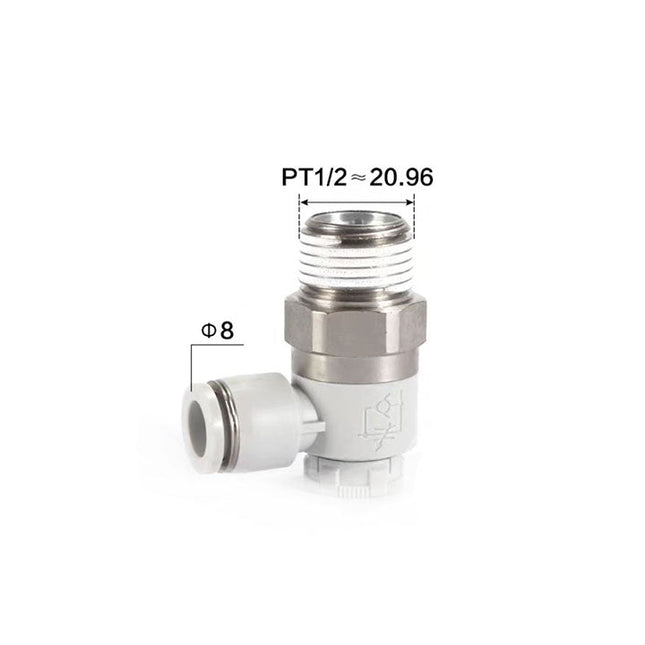 Airtac: Stainless Steel Push-Lock Type Flow Control Valve - PTL1004A-S