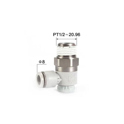 Airtac: Stainless Steel Push-Lock Type Flow Control Valve - PTL1004B-S