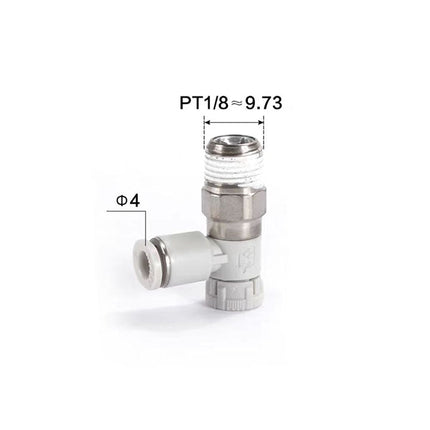 Airtac: Stainless Steel Push-Lock Type Flow Control Valve - PTL401A-MS