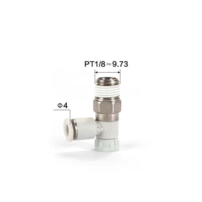 Airtac: Stainless Steel Push-Lock Type Flow Control Valve - PTL401B-MS