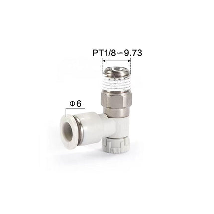 Airtac: Stainless Steel Push-Lock Type Flow Control Valve - PTL601A-MS