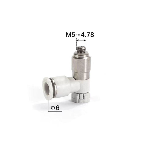Airtac: Stainless Steel Push-Lock Type Flow Control Valve - PTL6M5B-MS