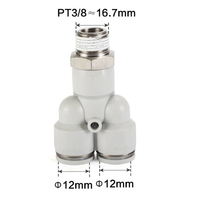 Airtac PYB: Push Lock Fitting. Branch Y - PYB1203D