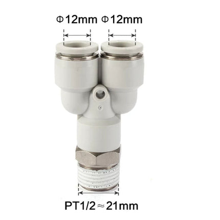 Airtac PYB: Push Lock Fitting. Branch Y - PYB1204