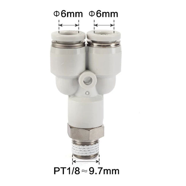 Airtac PYB: Push Lock Fitting. Branch Y - PYB601