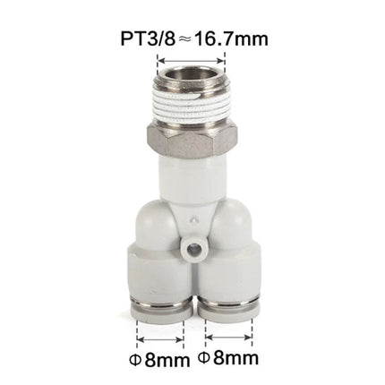 Airtac PYB: Push Lock Fitting. Branch Y - PYB803D