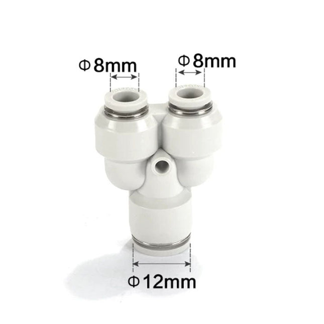 Airtac PYW: Push Lock Fitting. Different Diameter Union Y - PYW12-8