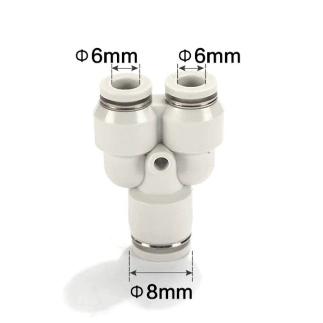 Airtac PYW: Push Lock Fitting. Different Diameter Union Y - PYW8-6