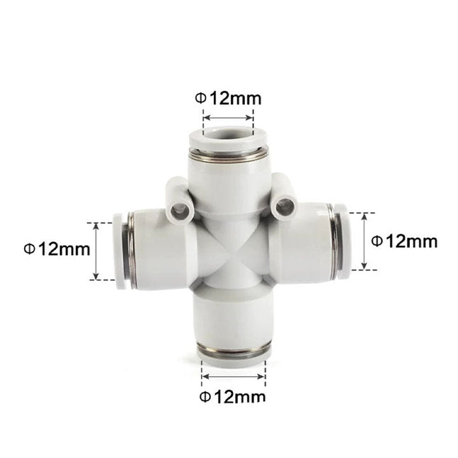 Airtac PZ: Push Lock Fitting. Cross - PZ12D