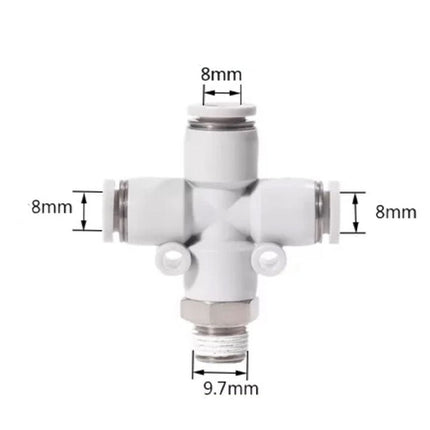 Airtac PZB: Accessories--One-touch fittings(stainless steel) - PZB801D-S